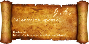 Jelenovics Apostol névjegykártya