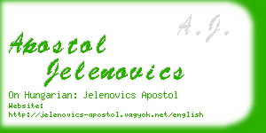 apostol jelenovics business card